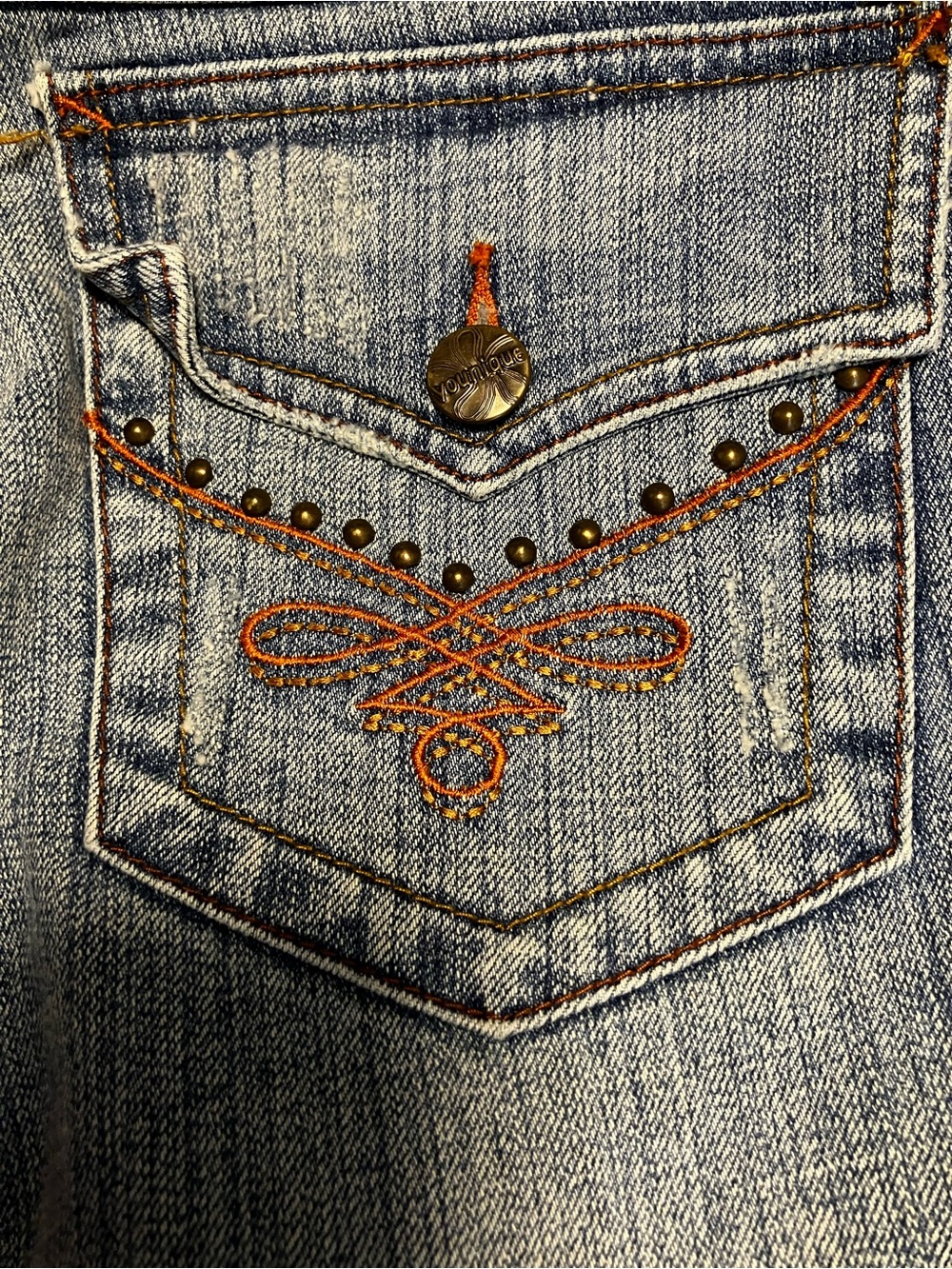 Vintage Younique and Lace-Up Flare Y2K Jeans juniors 9 - Picture 8 of 13